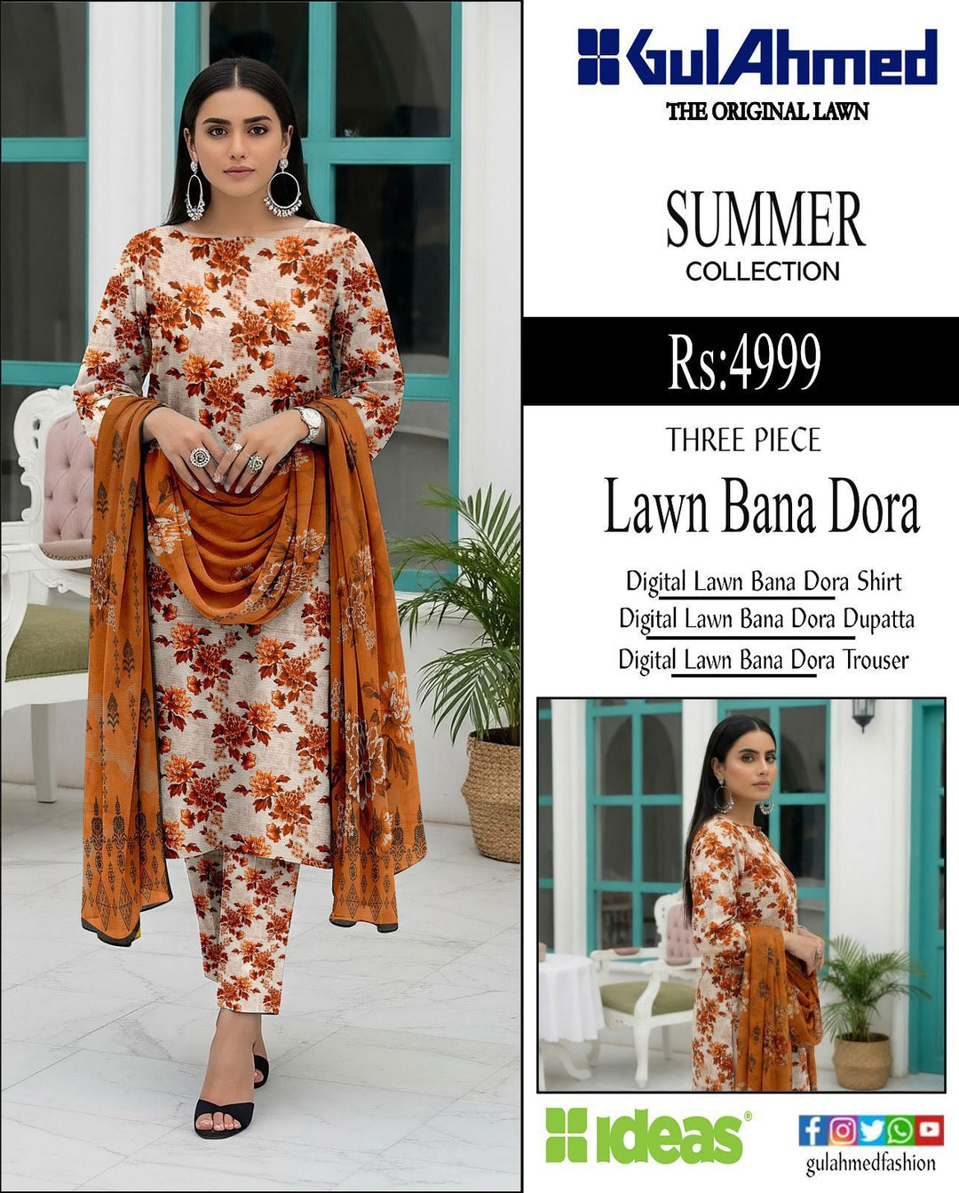 Gul Ahmed Bana Dora 2026 3pcs