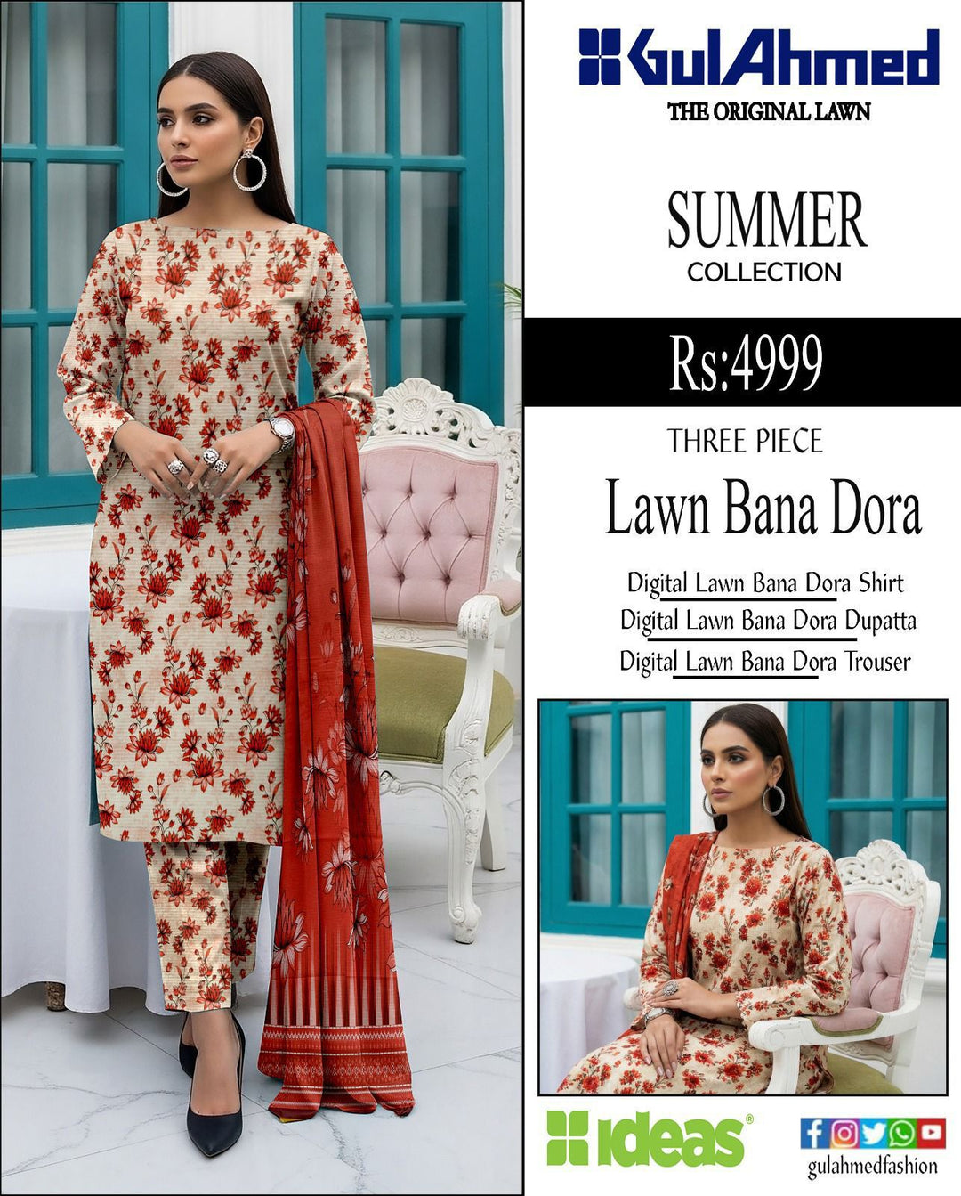 Gul Ahmed Bana Dora 2026 3pcs