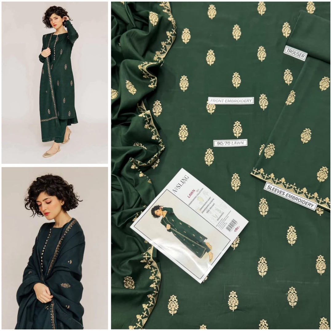 URGE PURE LAWN 3PC EMBROIDERED