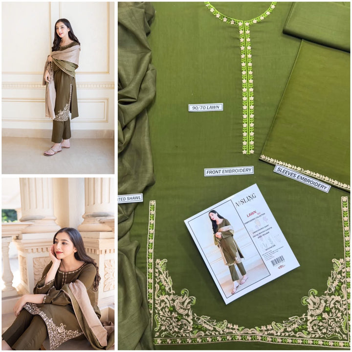 URGE PURE LAWN 3PC EMBROIDERED