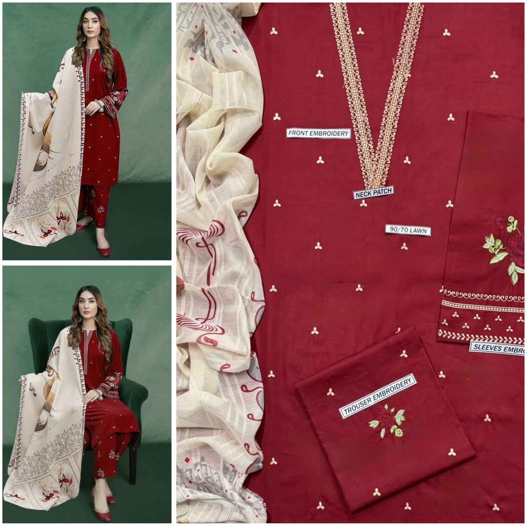 URGE PURE LAWN 3PC EMBROIDERED