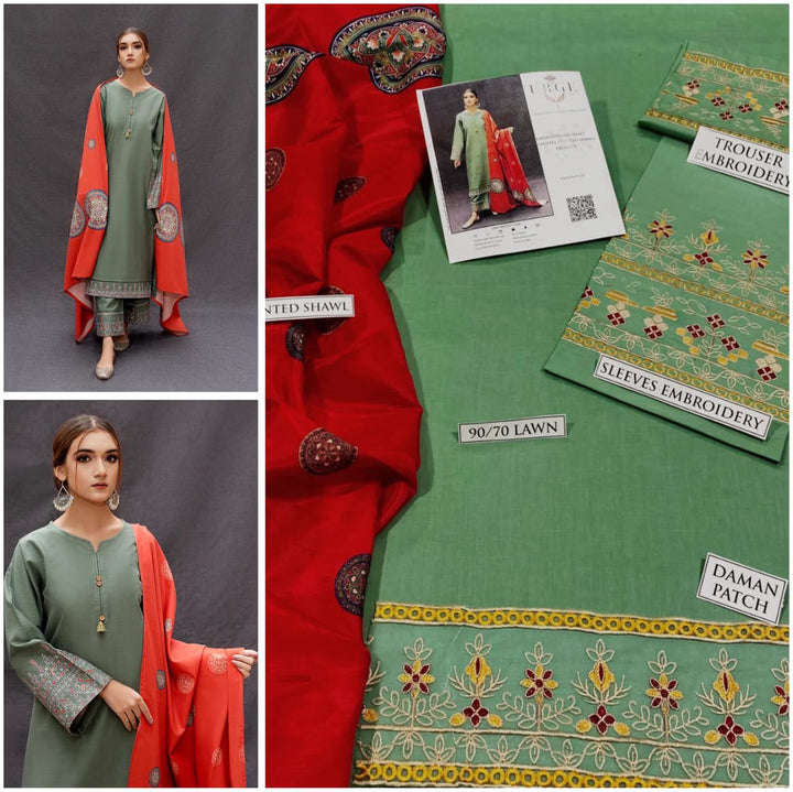 URGE PURE LAWN 3PC EMBROIDERED