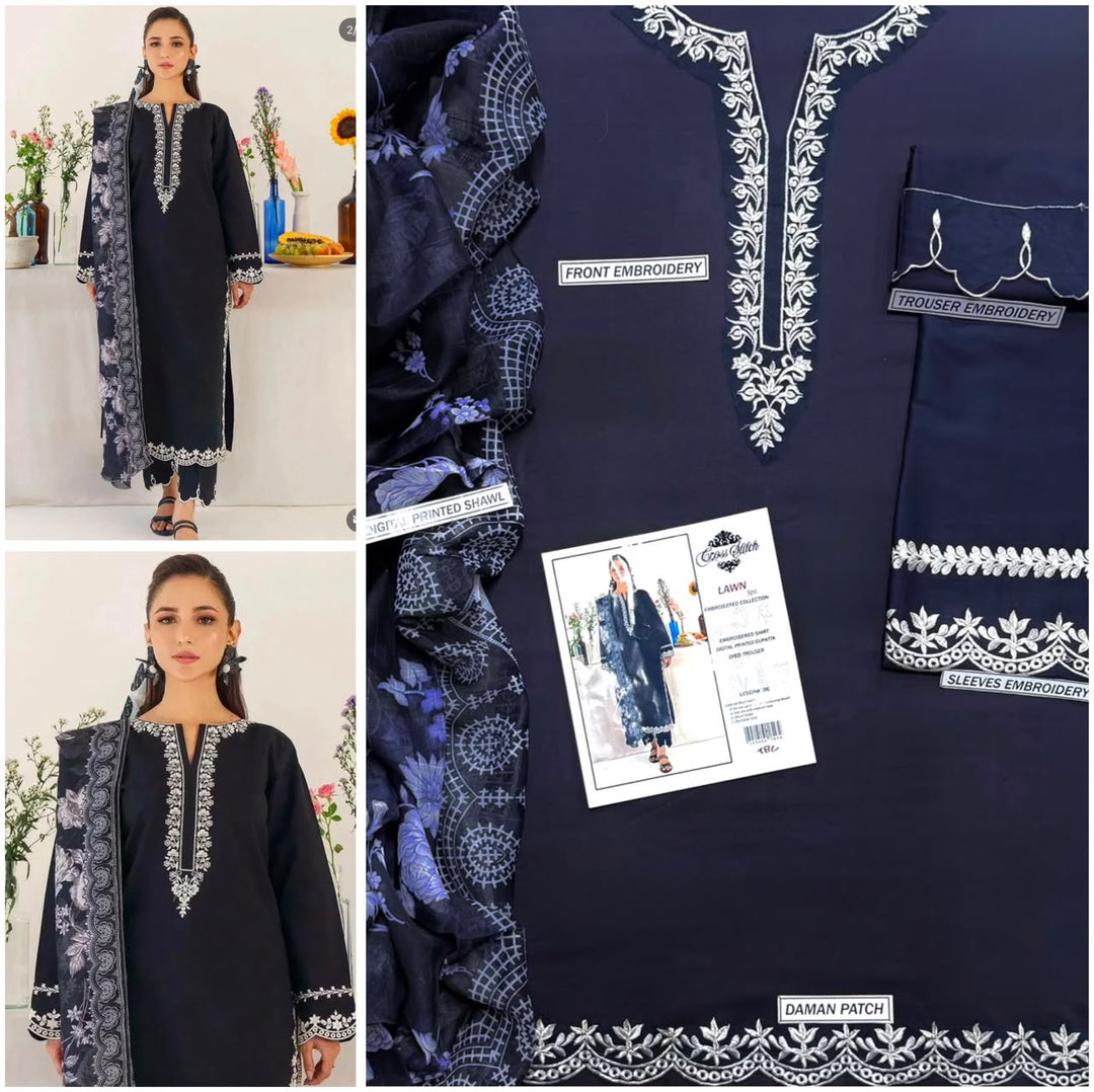 URGE PURE LAWN 3PC EMBROIDERED