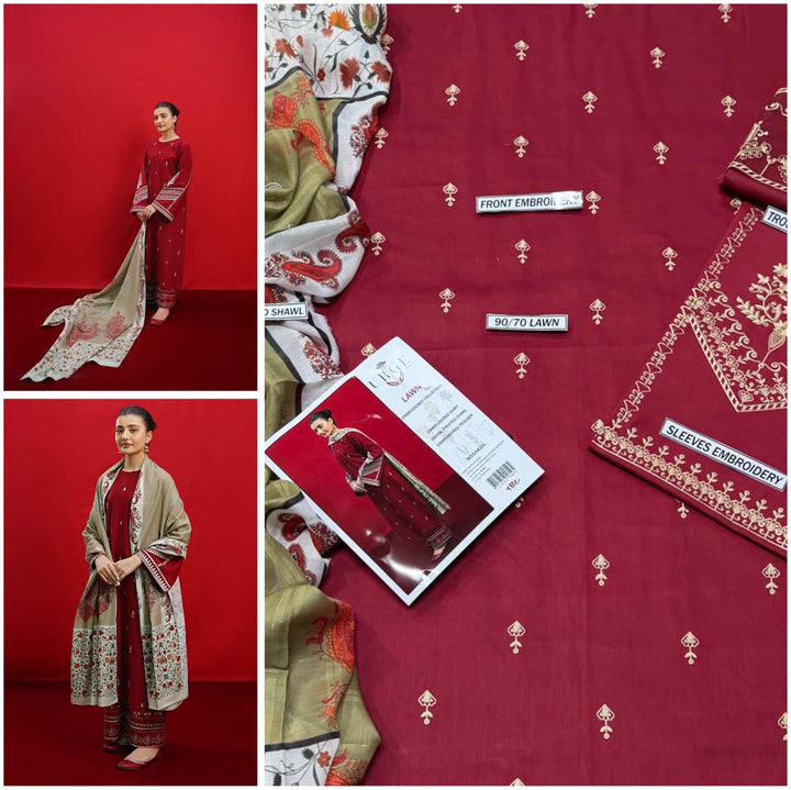 URGE PURE LAWN 3PC EMBROIDERED
