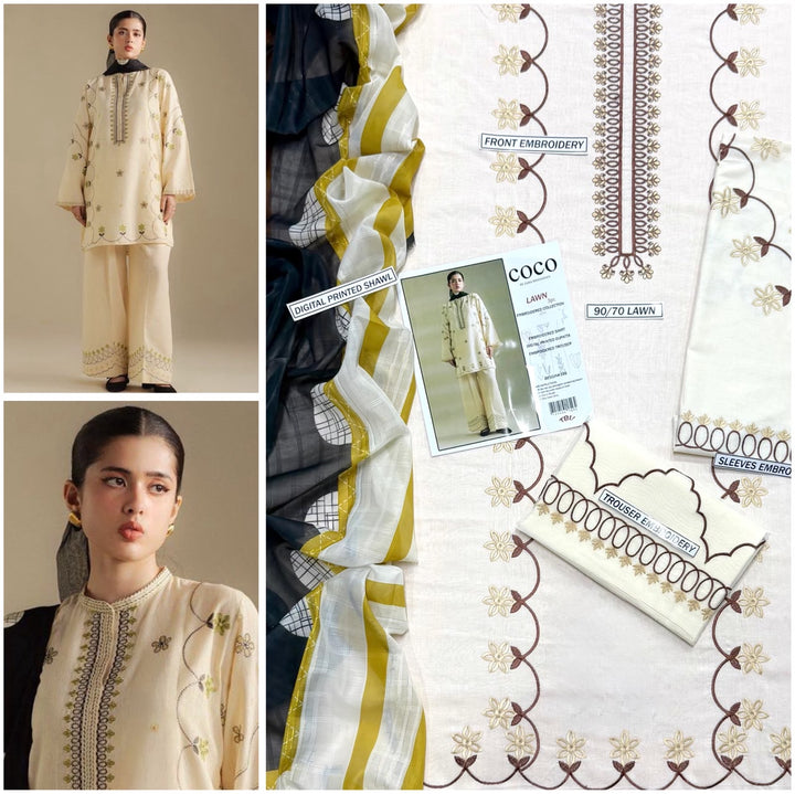 URGE PURE LAWN 3PC EMBROIDERED