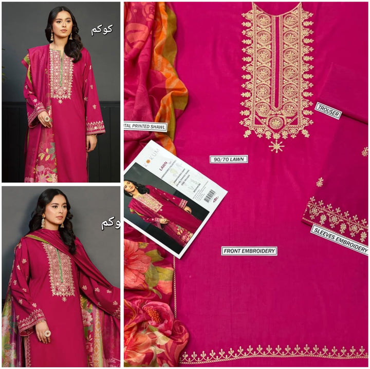 URGE PURE LAWN 3PC EMBROIDERED