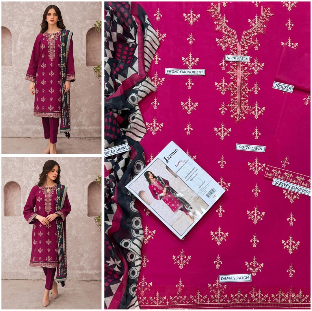 URGE PURE LAWN 3PC EMBROIDERED