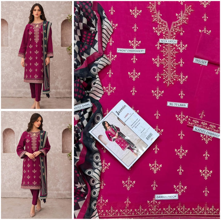 URGE PURE LAWN 3PC EMBROIDERED