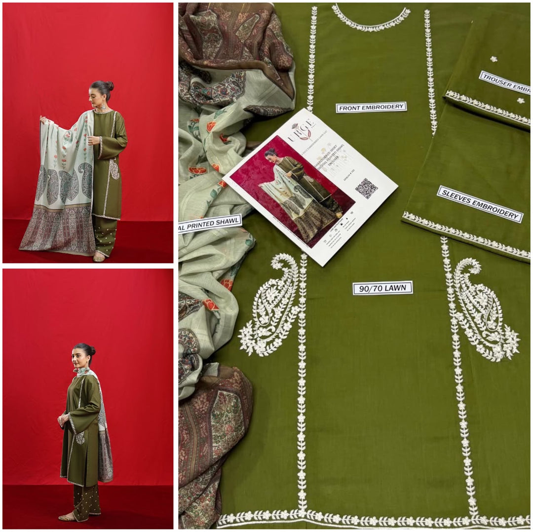 URGE PURE LAWN 3PC EMBROIDERED