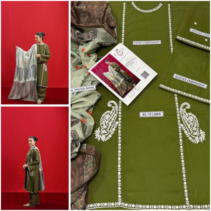 URGE PURE LAWN 3PC EMBROIDERED