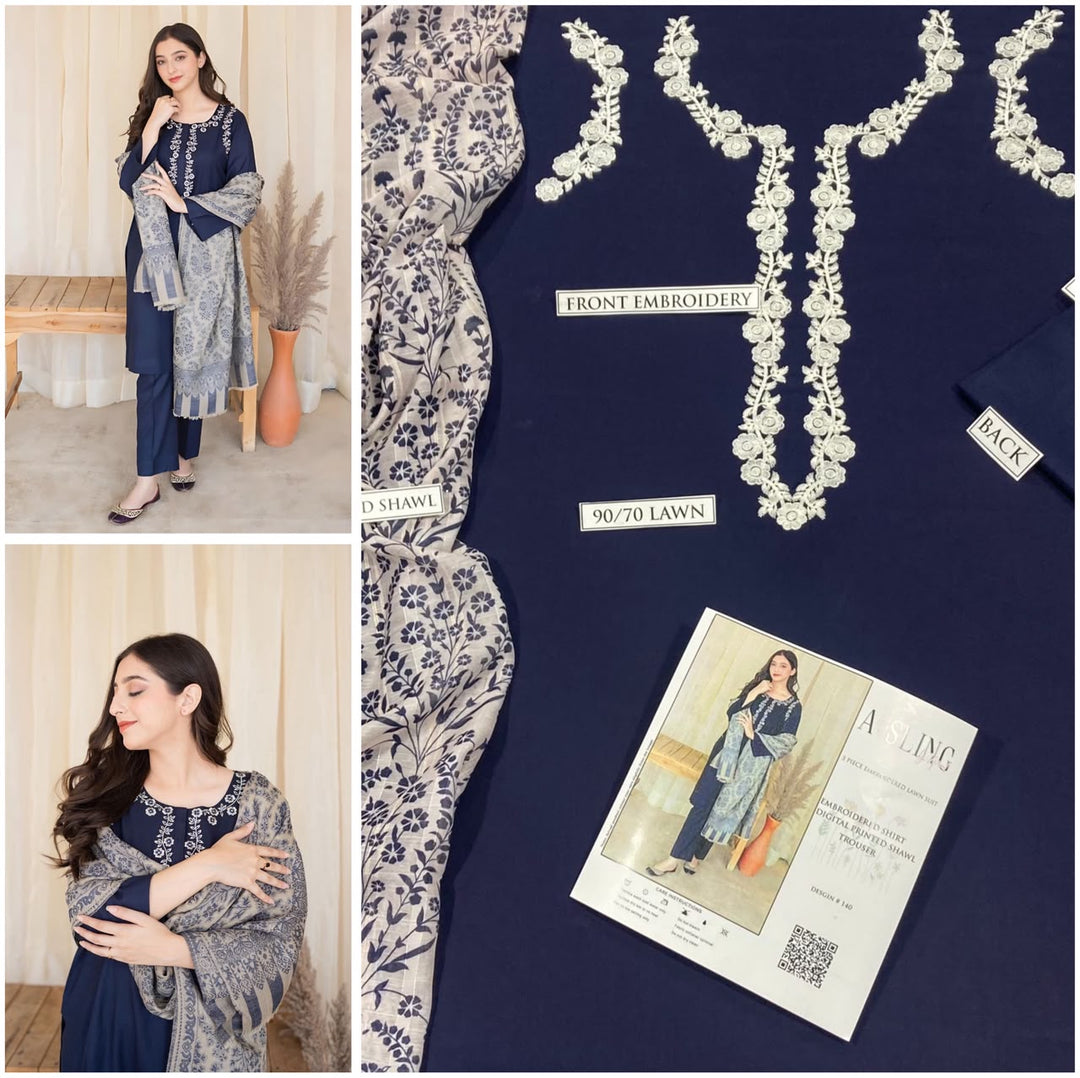 URGE PURE LAWN 3PC EMBROIDERED