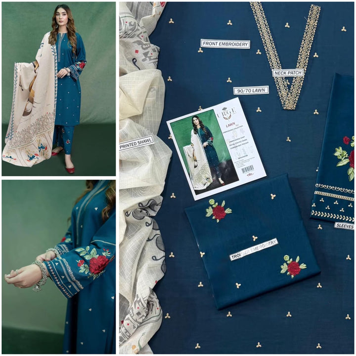 URGE PURE LAWN 3PC EMBROIDERED