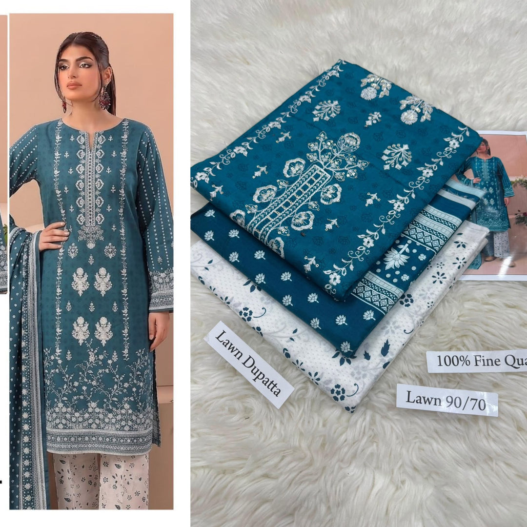 LAWN WITH LAWN DUPATTA VOLUME