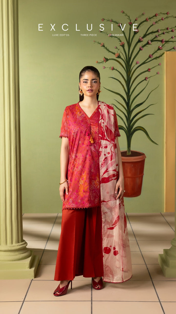 Luxury Lawn Digital Printed Chicken Kari
