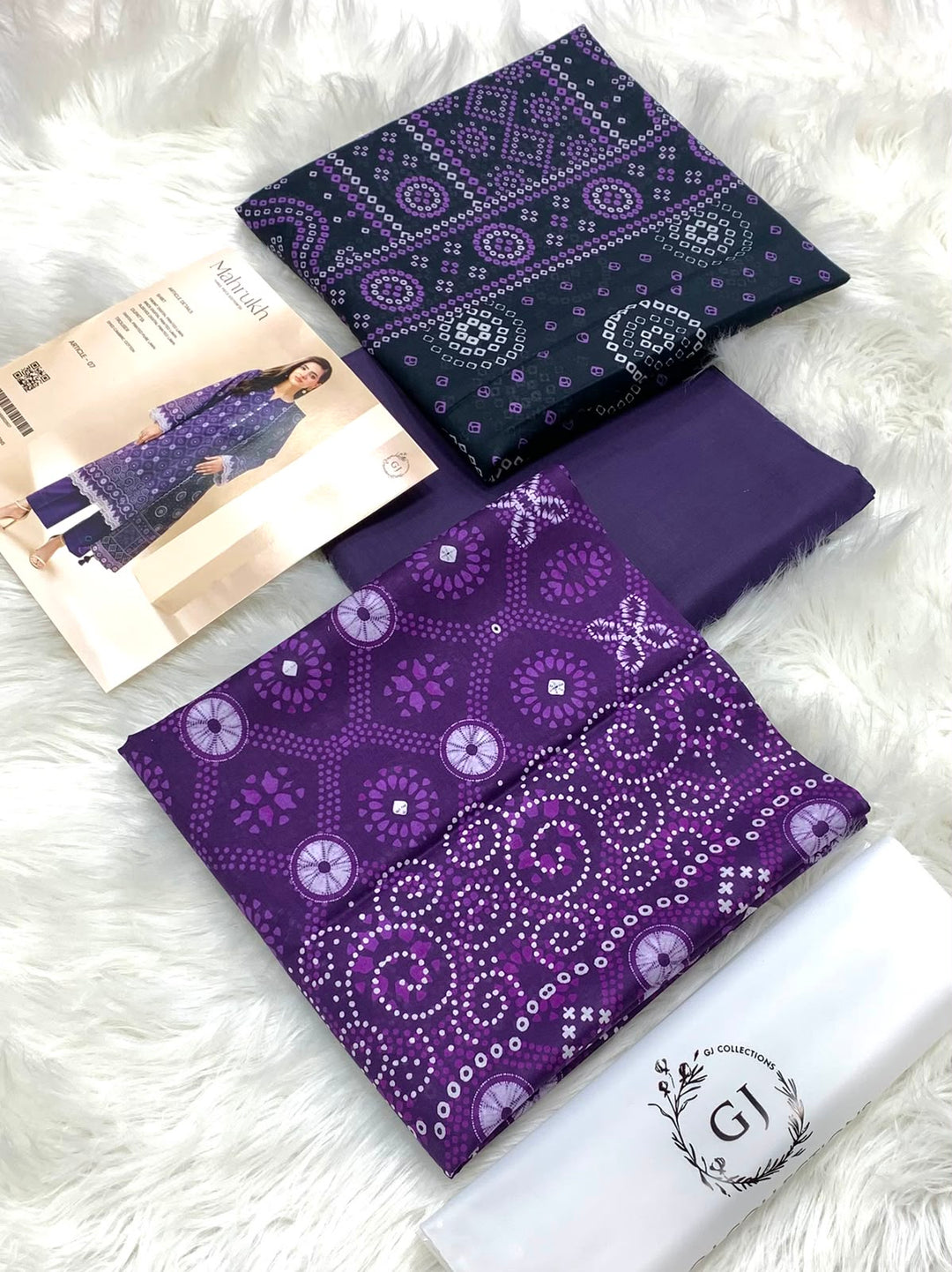 GJ FASHION `  Front Luxury Lawn Digital Printed