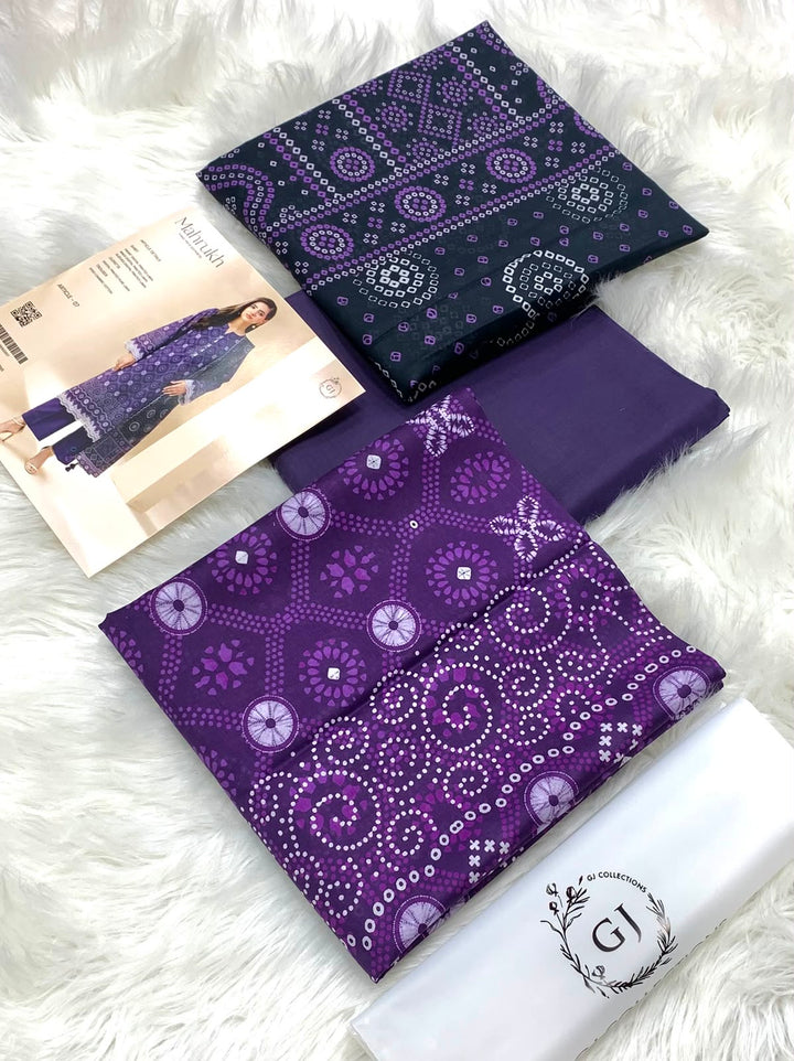 GJ FASHION `  Front Luxury Lawn Digital Printed