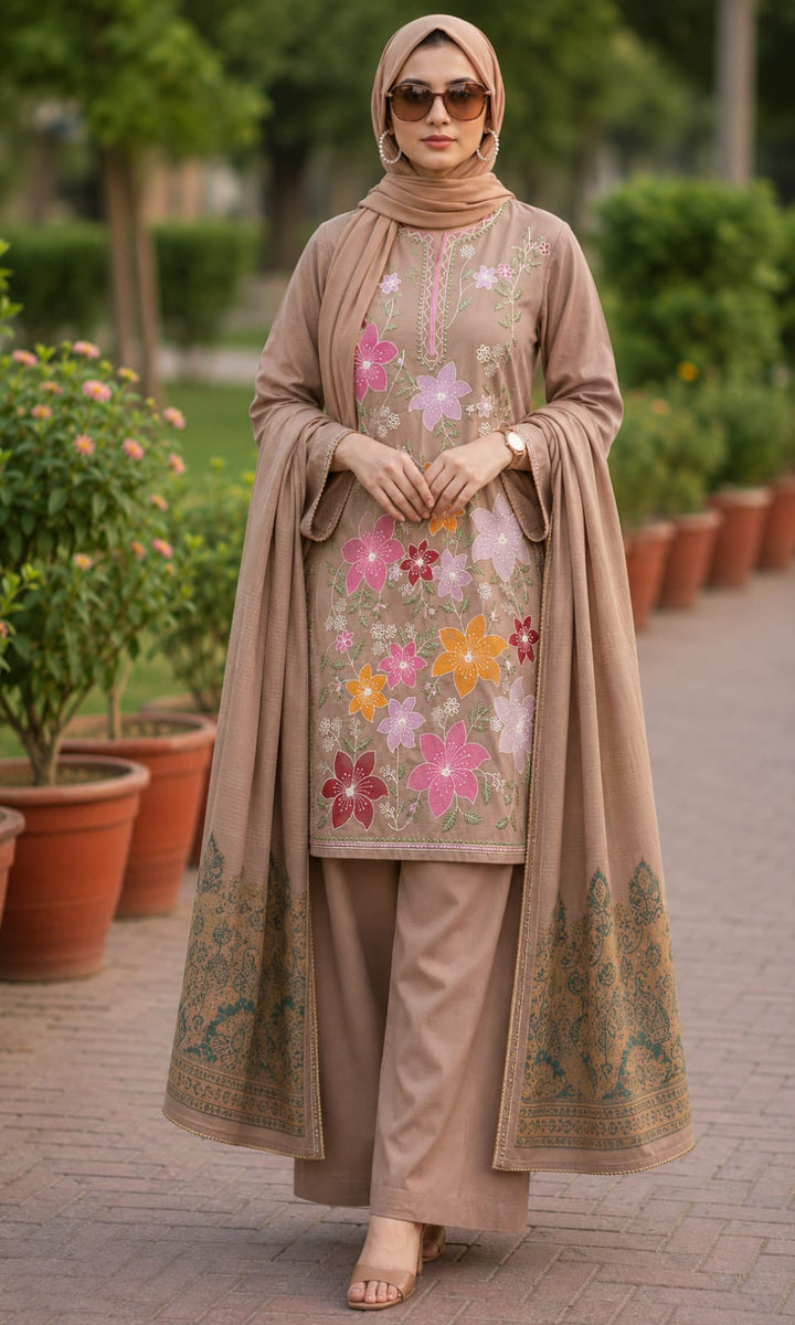 Bareeza  Emb doria lawn shirt