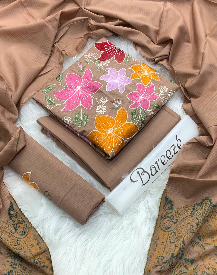 Bareeza  Emb doria lawn shirt