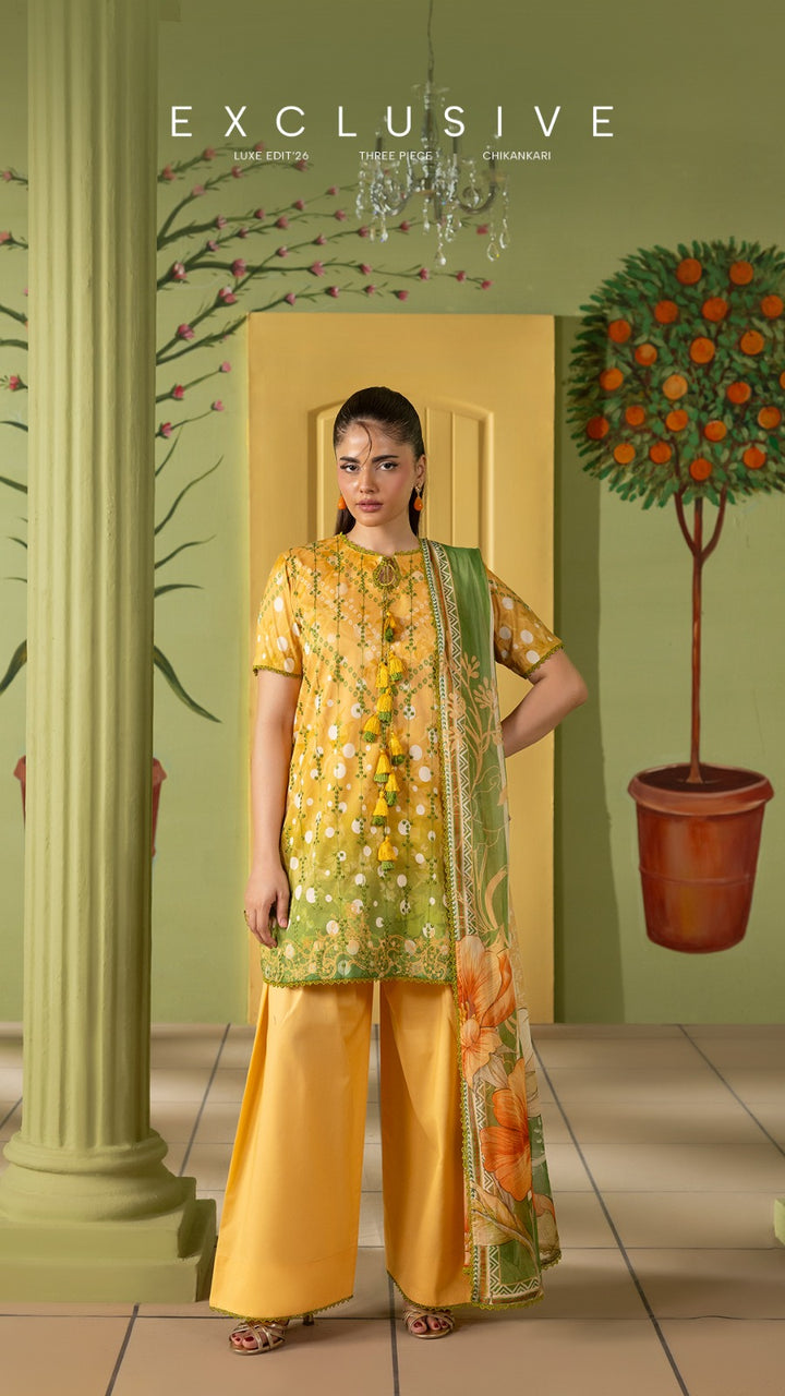 Luxury Lawn Digital Printed Chicken Kari